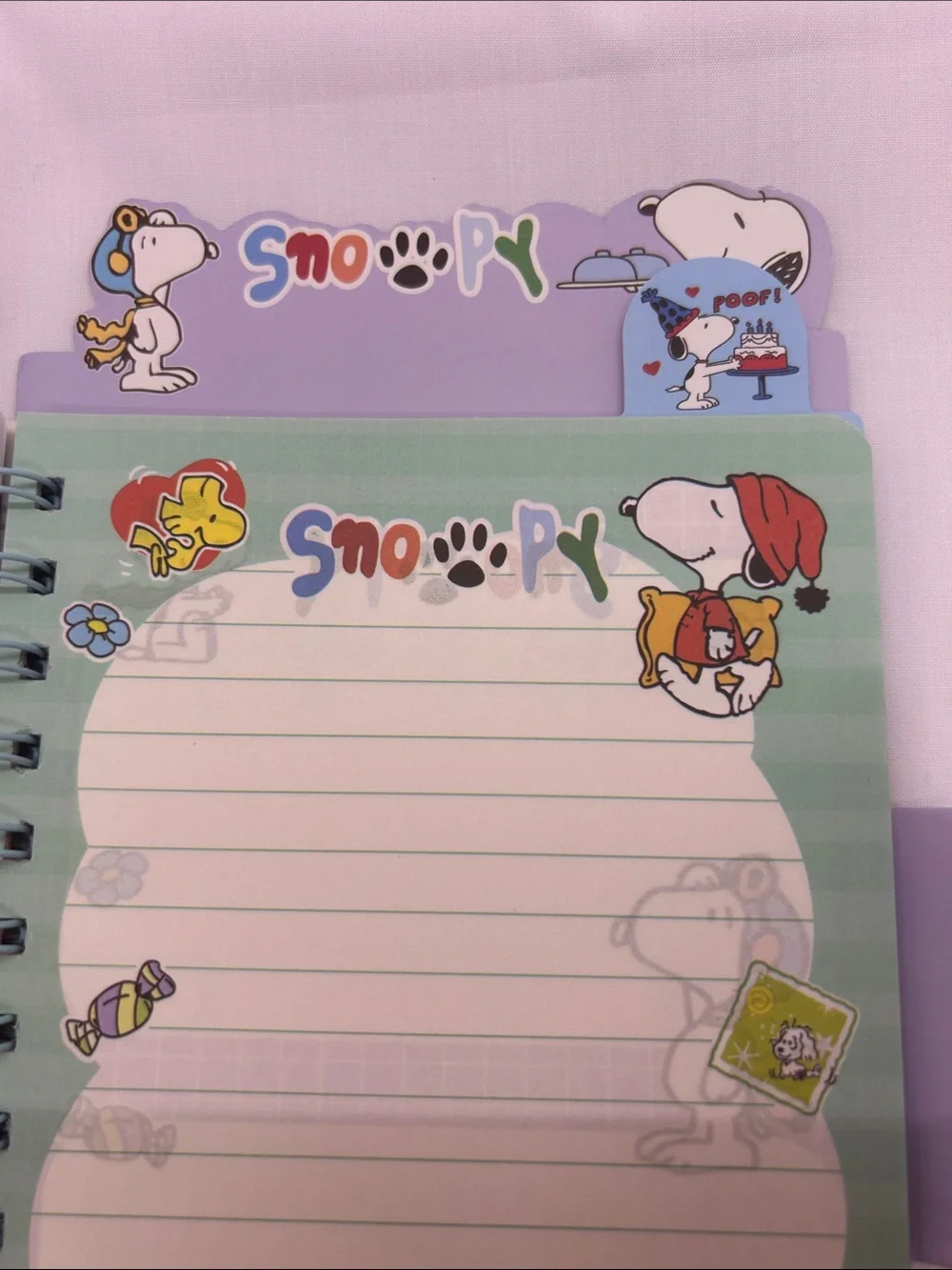 Snoopy Spiral Notebook - Purple Cover